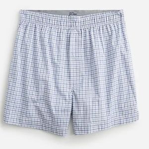 J CREW WINDOW SPACE BLUE & WHITE PRINTED BOXERS